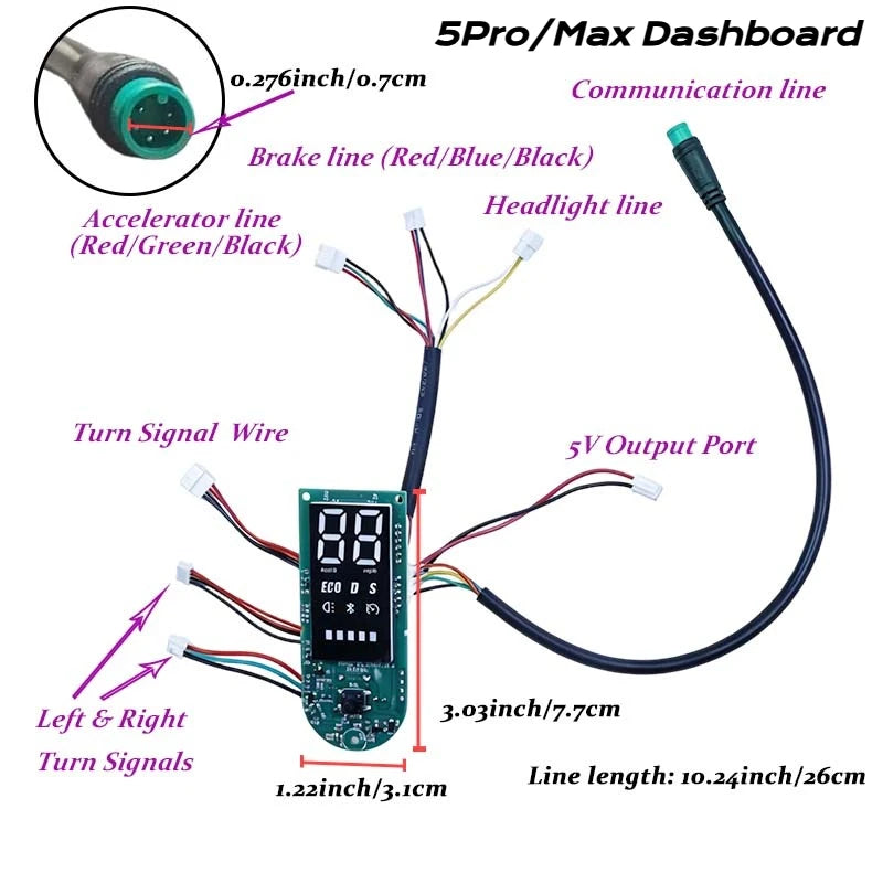 1200W 24-63V For Xiaomi 5Pro/Max Scooter No-load  Unlock Max Speed 55KM/H Gsic Scooter Tuning Controller Kit