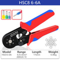 Mini adjustable hexagonal crimping pliers HSC8 6-6 0.25-6mm for ferrule terminals ²/ 24-10AWG Ratchet Connector Electrical Tools