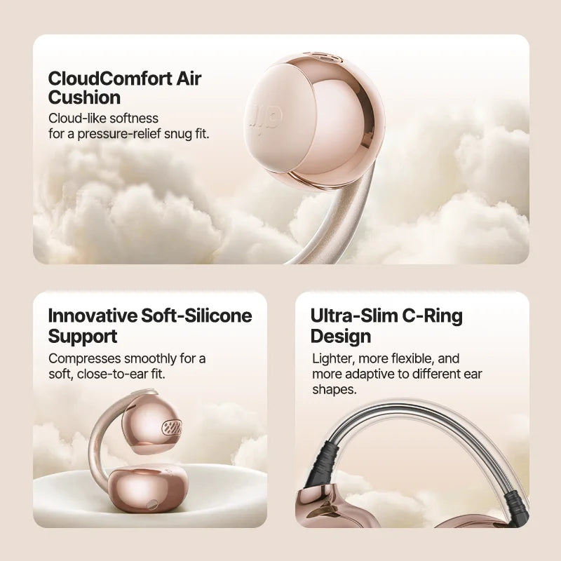 Baseus Bowie MC2 S Open Ear Wireless Earphones Bluetooth 6.0 Comfort Clip On Sports  Earbuds 4-Mic AI Clear Calls 50Hrs Playtime