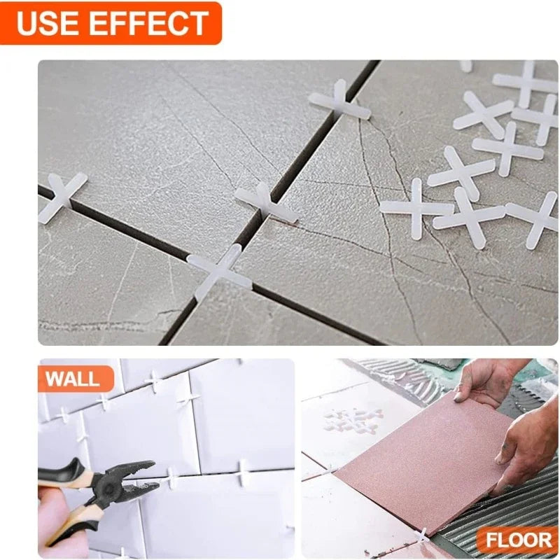 100PCS Tile Leveling System Spacer Cross Positioning Tile Leveler Leave Joints Location Card Wall Floor Construction Tools