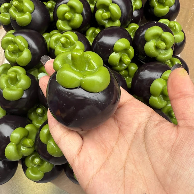Creative Mangosteen Squishy Fidget Toy  Rebound Squeeze Toy ASMR Sensory Anti Stress Toys for Adults