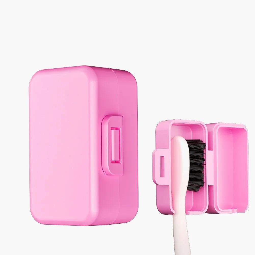 Plastic Toothbrush Head Protective Cover Rectangle Solid Color Toothbrush Dust Cap Cover Toothbrush Head Storage Clip for Travel