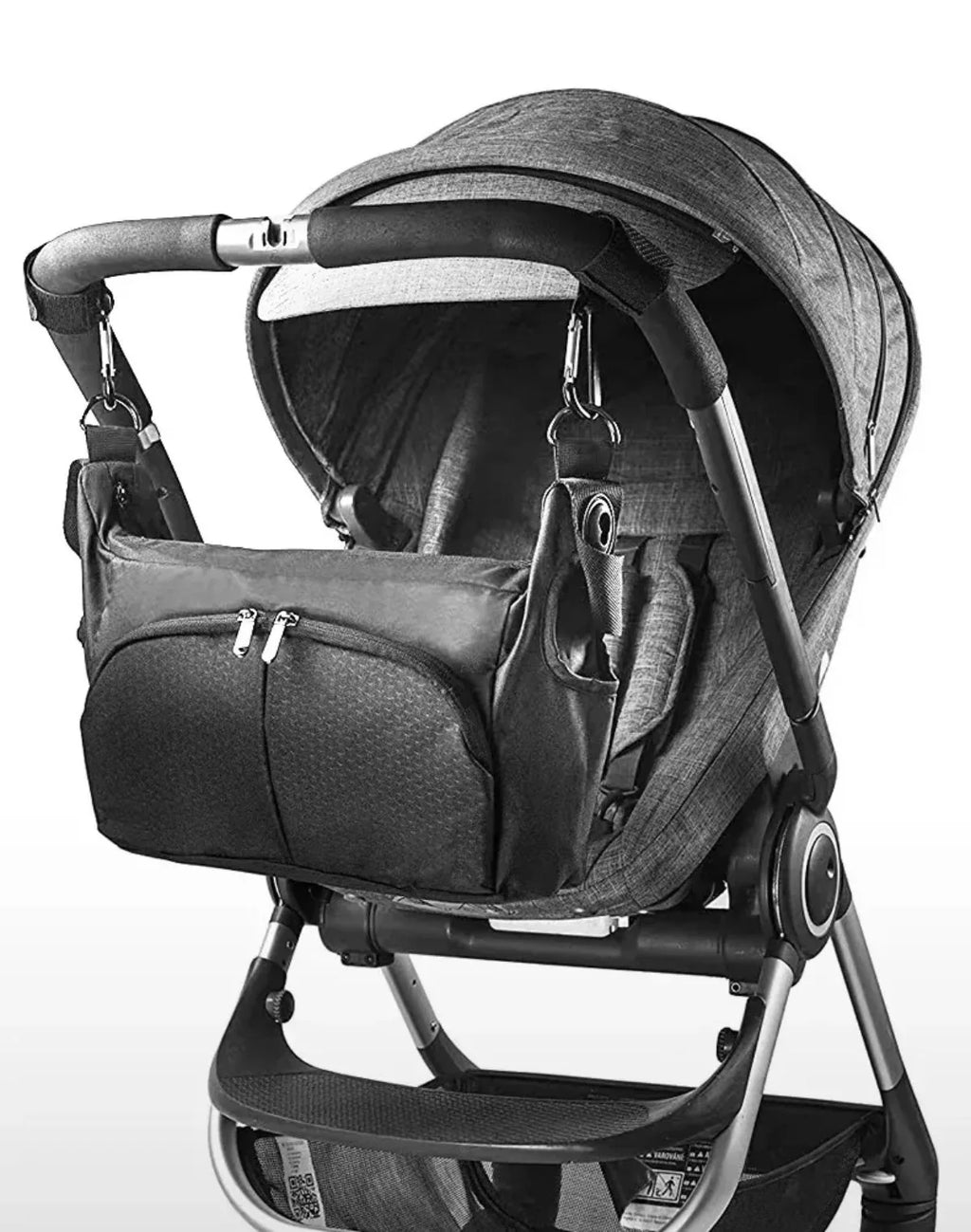 Portable Stroller Diaper Bag Mommy Storage Bag for Baby Stroller Multifunctional stroller Black Waterproof Storage Bag
