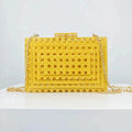 2024 New Women Acrylic Egg Cane Bag Rattan Clutch Bag For Luxury Wedding Party Purse Summer Beach Wicker Handbag Designer