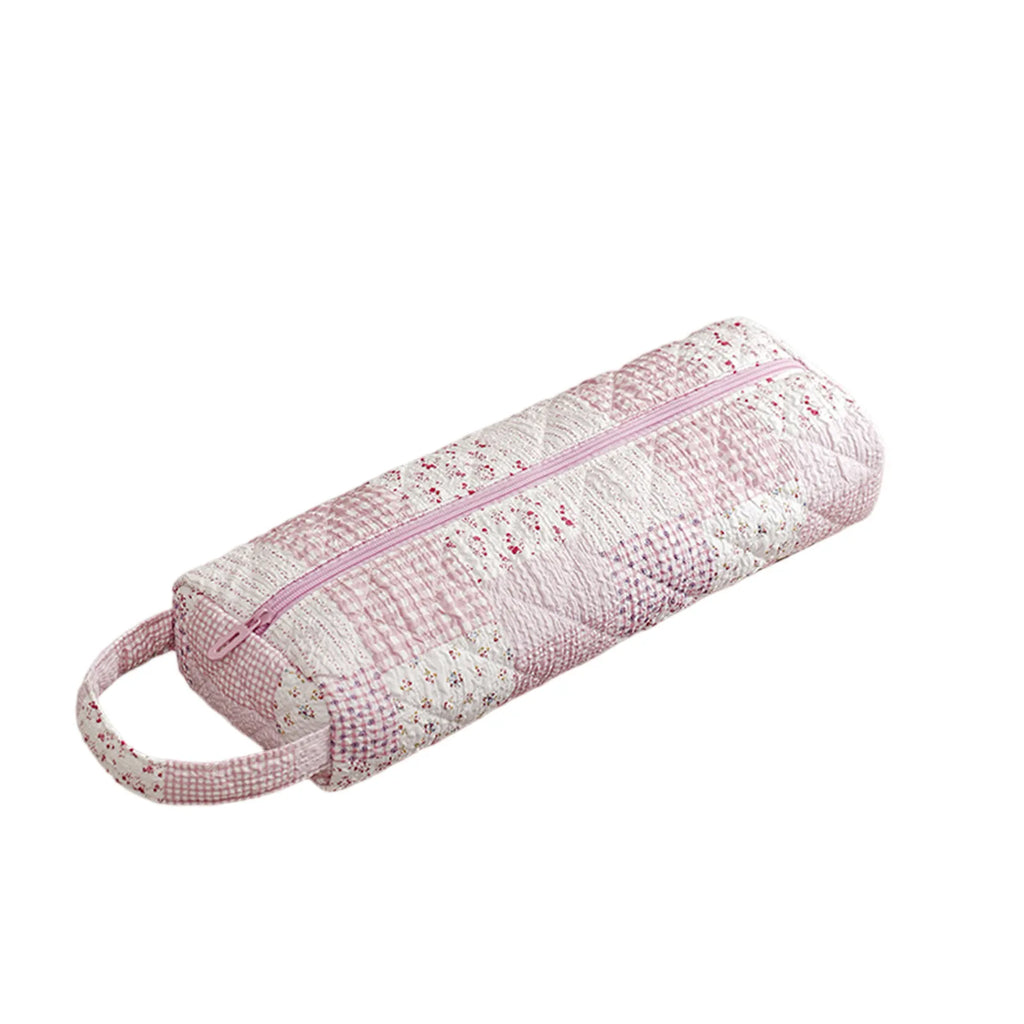 Quilted Soft Portable Carrying Case Zipper Hair Air Wrap Dryer Case Cute Cozy Soft for Skincare Beauty Accessories Brushes