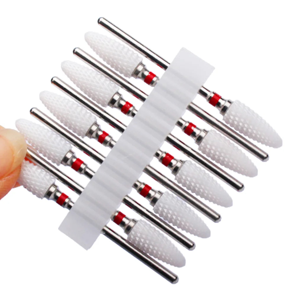 10pc Carbide Manicure Drills Nail Drill Bits Set Milling Cutters Kits Gel Polish Remover Files Electric Burr Tools Accesstries