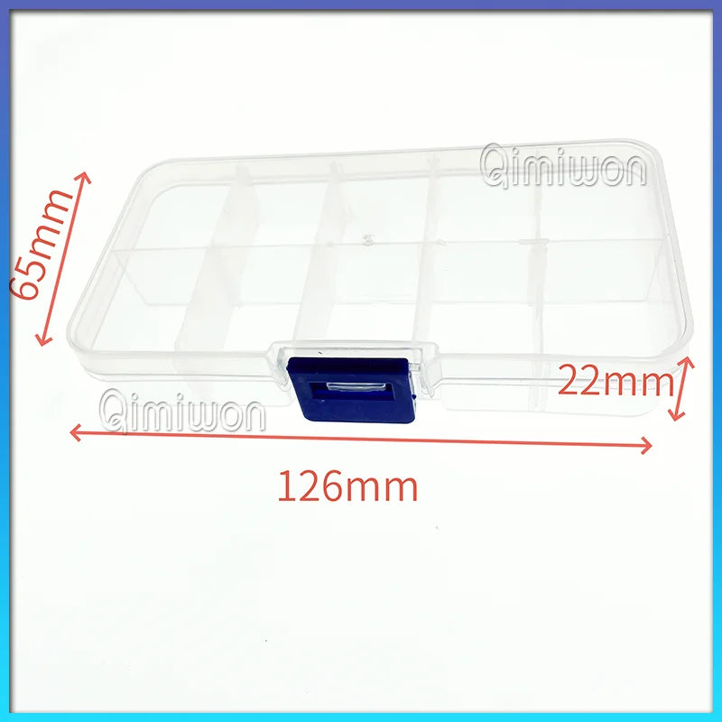 10 Grid can be remov transparent plastic small box kit storage box jewelry jewelry box electronic components parts finishing box