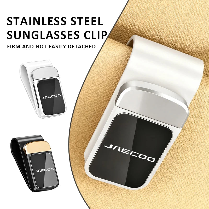 For JAECOO Car Sunglasses Clip Card Ticket Holder Stand Fastener Eyeglasses Accessories J7 PHEV J8 Omoda C9 2WD