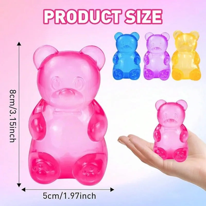 NEEDOH Soft Gummy Bear Fidget Squeeze Toy TPR Sensory Stress Relief Toy Kids Birthday Party Gift