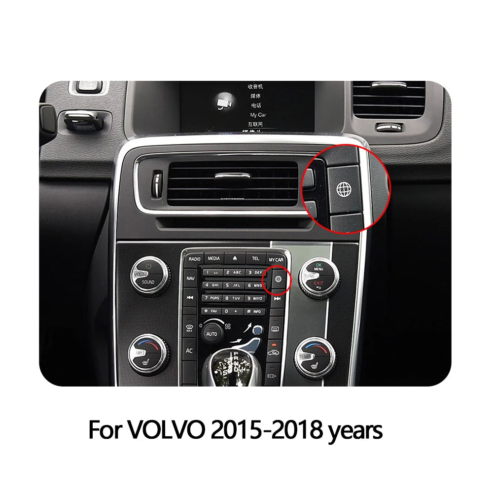 Wireless Carplay Android Auto Module For Volvo S60 XC60 V60 V40 2015-2018 Decoder Box Navigation Functions BT Support Revers