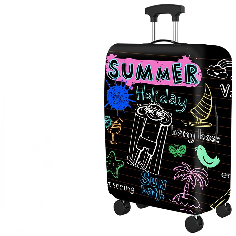 Popular Luggage Protective Cover Elastic Cloth Thickened Dust-proof Trolley Suitcase Cover Travel Accessories For 18-30Inch Case