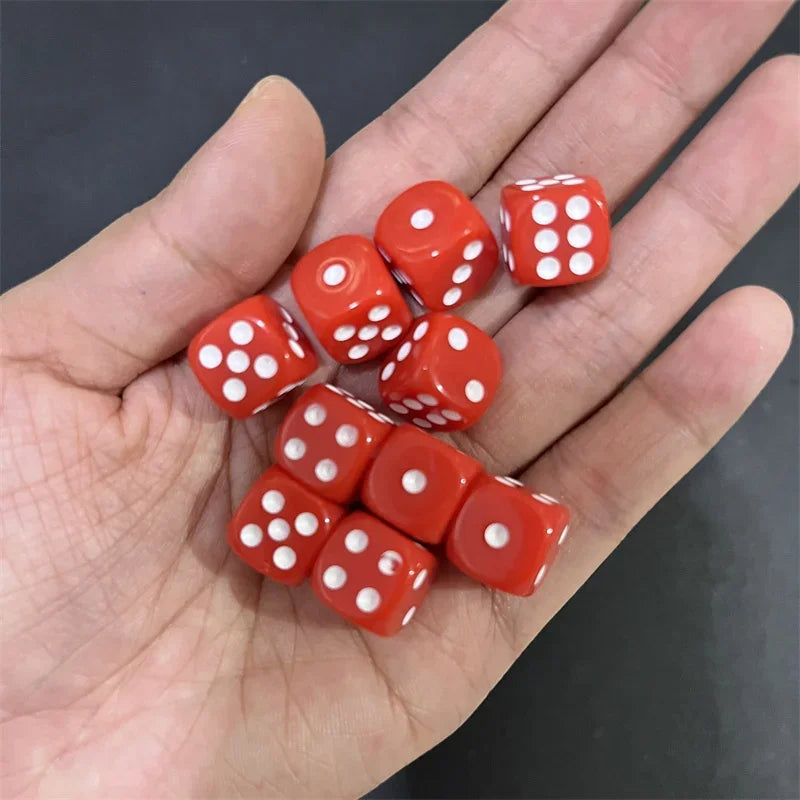 50pcs/Pack High Quality New 12mm Acrylic Transparent D6 Point Dice #12 Round Corner Boutique Dice