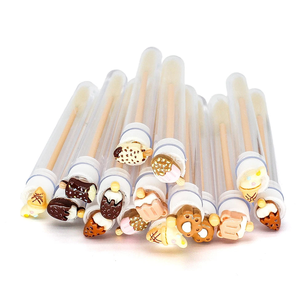 10/50PCS Ice-Cream Dust-Proof Eyelash Brush Tube Reusable Lash Mascara Wand Case Eyebrow Comb Makeup Applicators Container