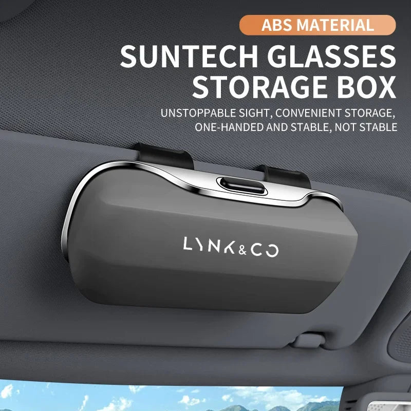 For Lynk & Co 01, 08, 03, 09, 02 EM-P, 5, 05, 06 Z20, Z10 vehicles. Sunshade, sunglasses, car-mounted eyeglass case.