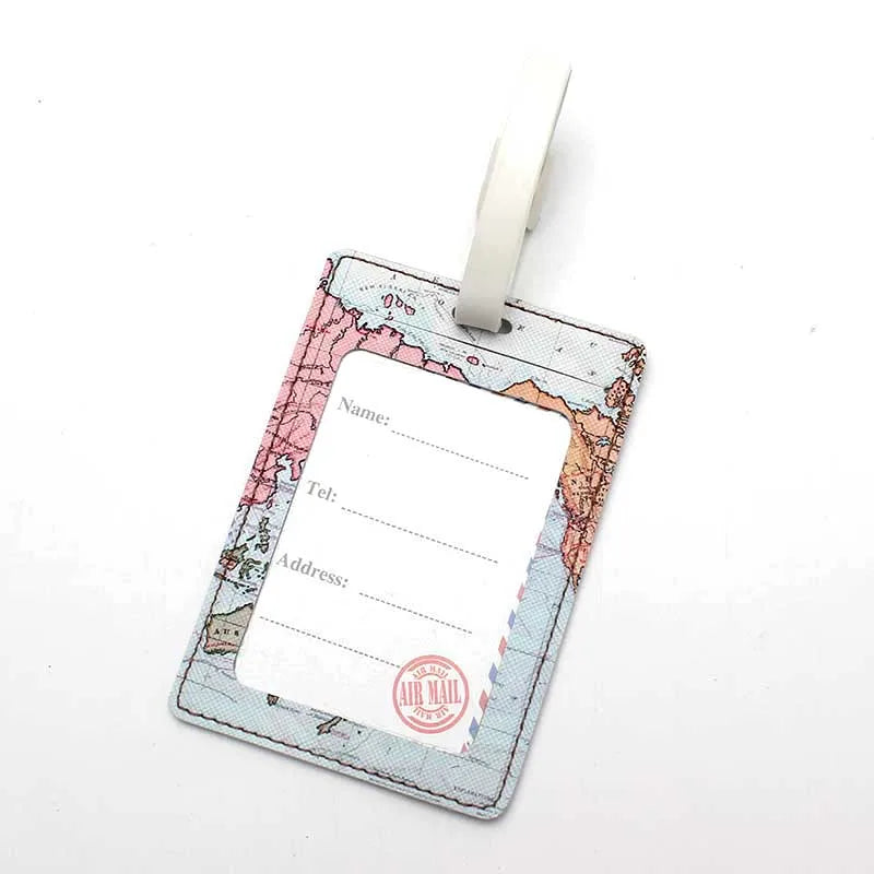 Cute Disney Dumbo Travel Accessories Luggage Tag PU Suitcase ID Addres Holder Baggage Boarding Tag Portable Label