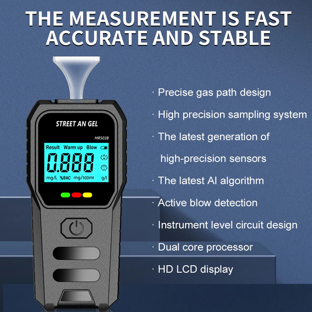 Digital  Breathalyzer Accurate Portable Breathalyzer Alcoholometer Drunk Driving Analyzer for Personal & Professional Use