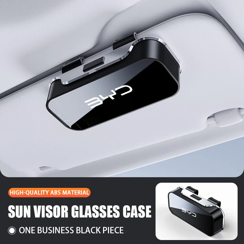 Car Visor Sunglasses Glasses Case Glasses Holder Clip Box For BYD Atto 3 Dolphin Seal Tang Song Yuan Car interior accessories