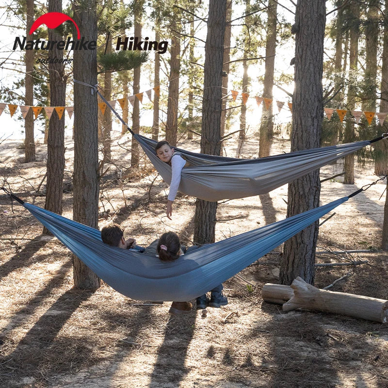 NatureHike Outdoor Ultralight Swing Hammock 1-2 Persons Camping Hunting Hiking Travel Picnic Forest Tree Hammock Anti-Rollover
