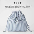 Women Bag Pleated Bucket Bags 2026 New Simple and Fashionable One Shoulder Messenger Pack Bundle Handbag Women Crossbody Package
