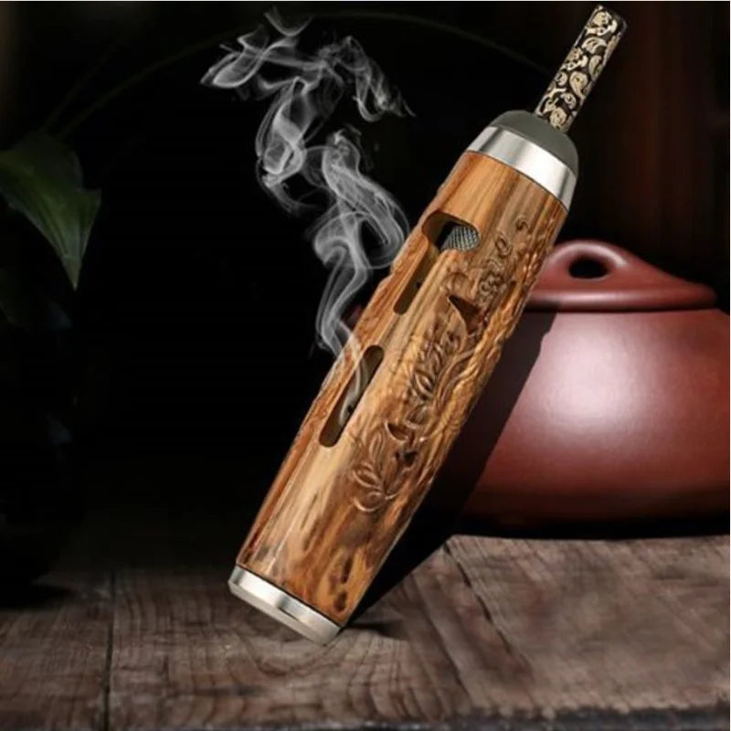 Mini Retro Print Car-Mounted Ashtray Dustproof Windproof Outdoor Lazy Person's Vehicle Ashtray