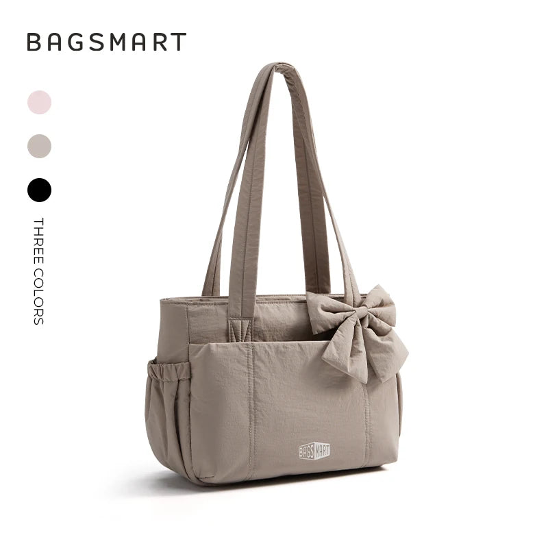 BAGSMART Tote Bag University Padded Shoulder Bag for Women Large Capacity Travel Handbag Daily Commute Women's Bag