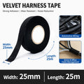 10/25 Meters Heat Resistant Flame Retardant Cloth Tape Coroplast Adhesive Wire Harness Loom Protection For Car Cable Wiring