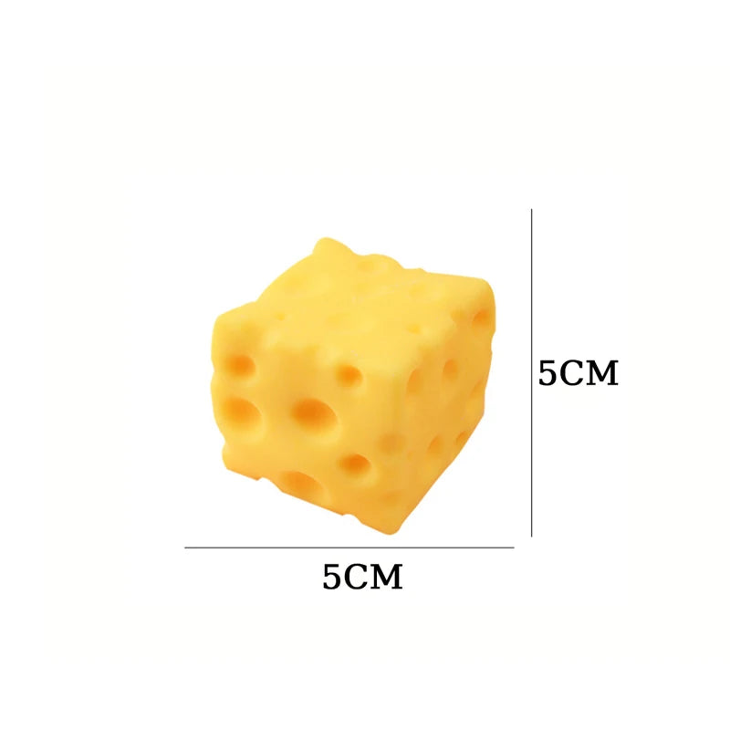 5/7/11Cm Cheese Squeeze Toy Hand Squeeze Soft Slow Rebound Feature Bendable Resilient Exquisite Appearance Safe Material