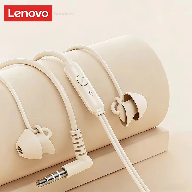 Lenovo Y107 Wired Headphones In-Ear Sleep Earphones 3.5mm/Type-C For Mobile Phones  Computers And More Gaming Earbuds With Mic