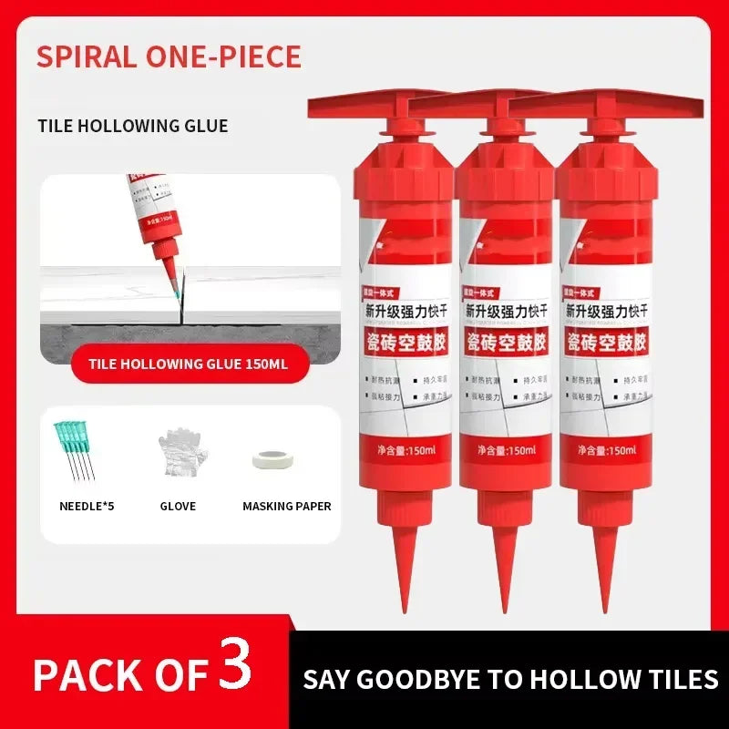 Quick Drying Ceramic Tile Hollow Drum Special Adhesive Strong Adhesive for Repairing and Repairing, Tile Warping, Injection fill