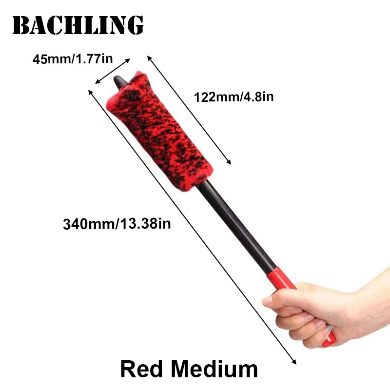 Auto Wheel Detailing Brush Bendable Wheel Woolies Three sizesCar Cleaning Tools for Rim Tire Cleaning Automobile Wheel Brushes