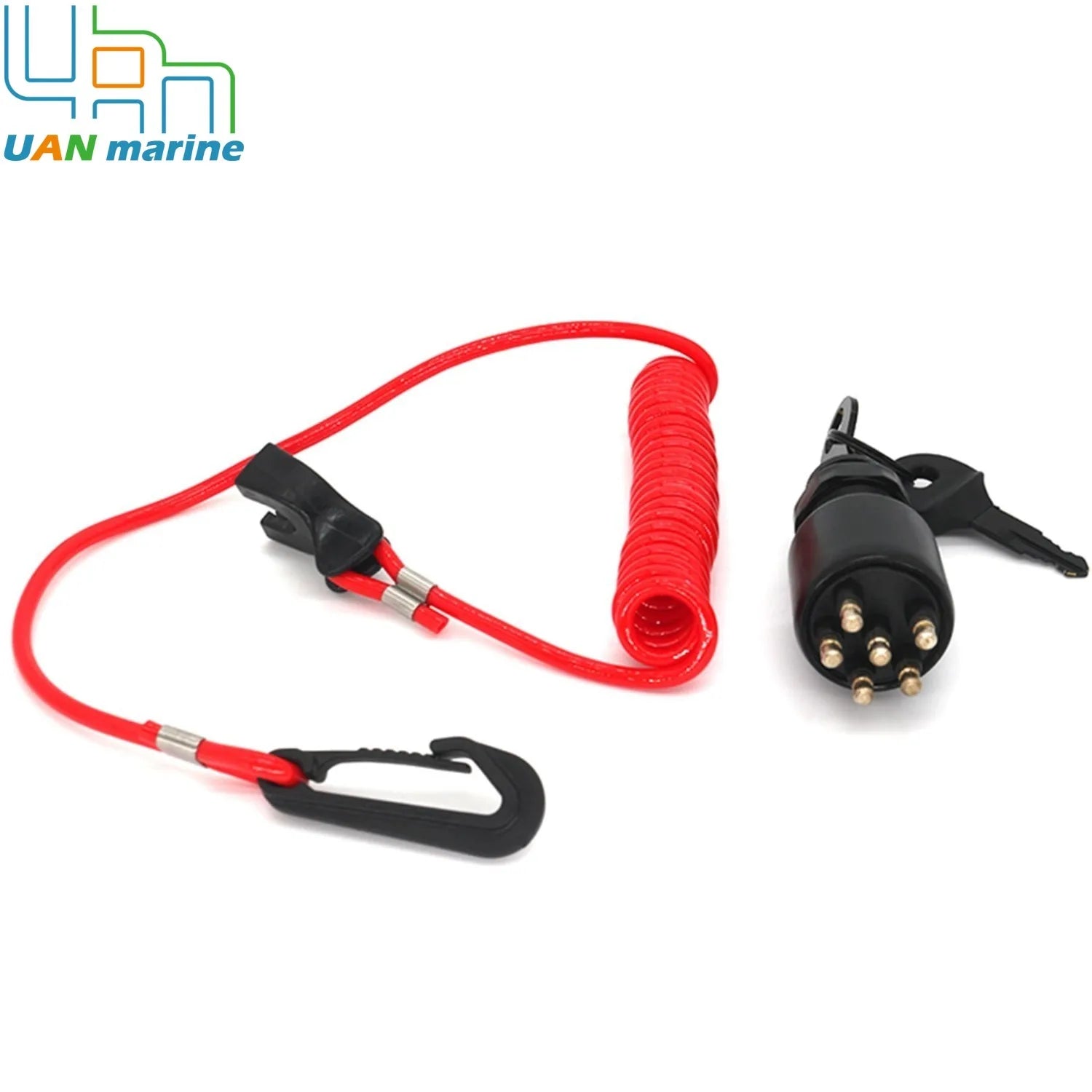 Ignition Switch Key w/Lanyard for OMC BRP Johnson Evinrude 5005801 Boat 1996-Up 175974 5005801