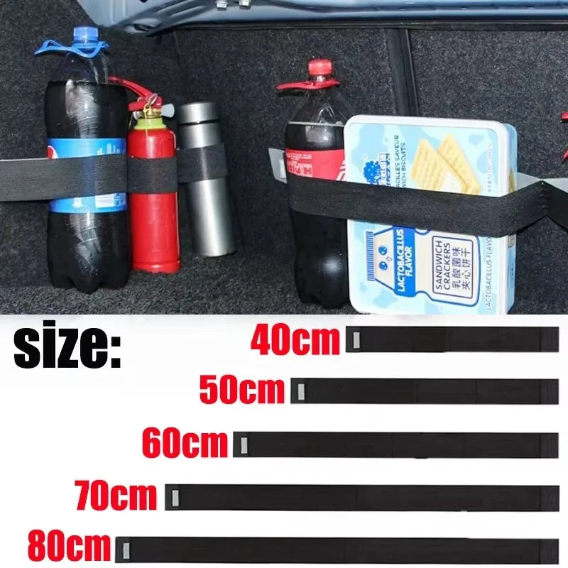 1/3PCS Car Trunk Storage Fixed  Belt Auto Interior Firm Nylon Tape Loop Strap Car Accessories 40cm 50cm 60cm 70cm 80cm