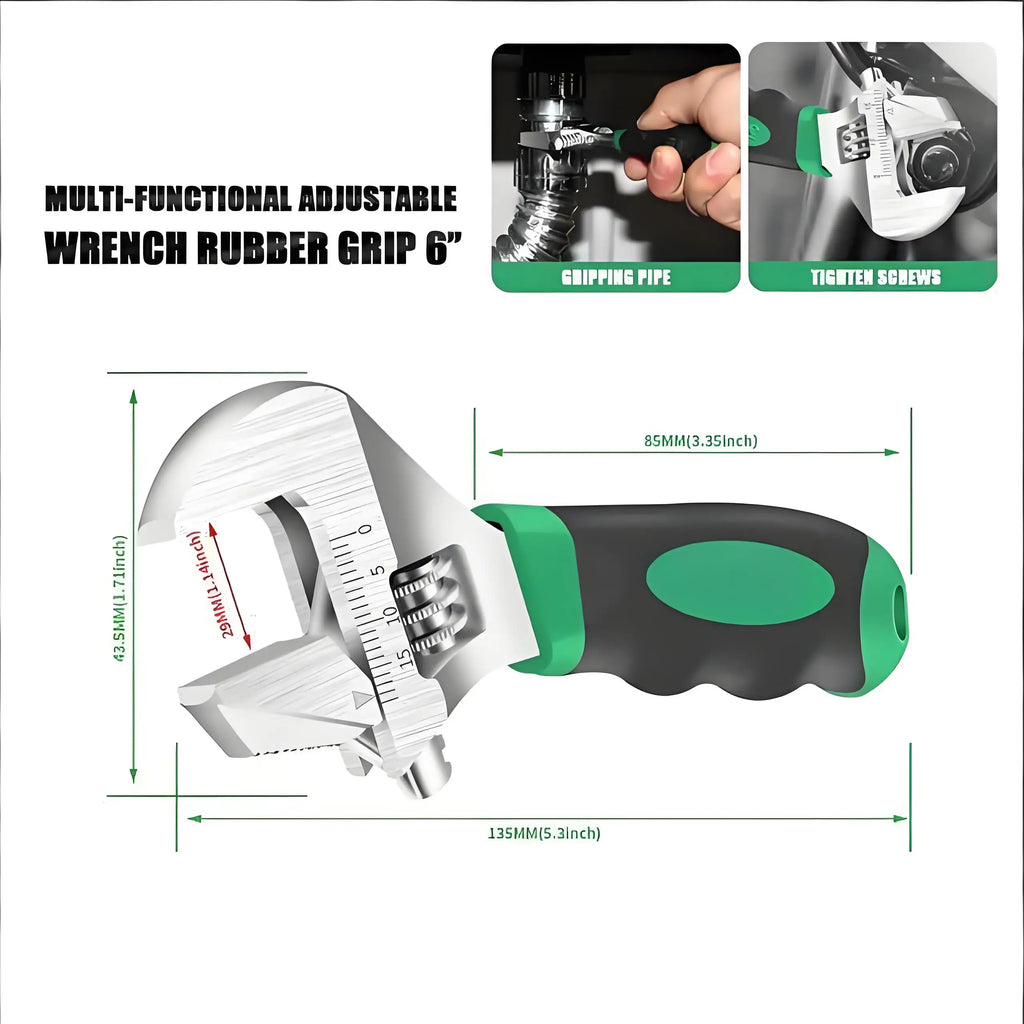 6inch/8inch Adjustable Wrench Monkey Wrenches Short Handle Spanner Pipe Wrench for Air Controller Pipe Hand Tool