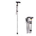 Lightweight Telescopic Trekking Stick Strengthen 5-Section Crutches Adjustable Portable Folding Canes for Adults Elderly People
