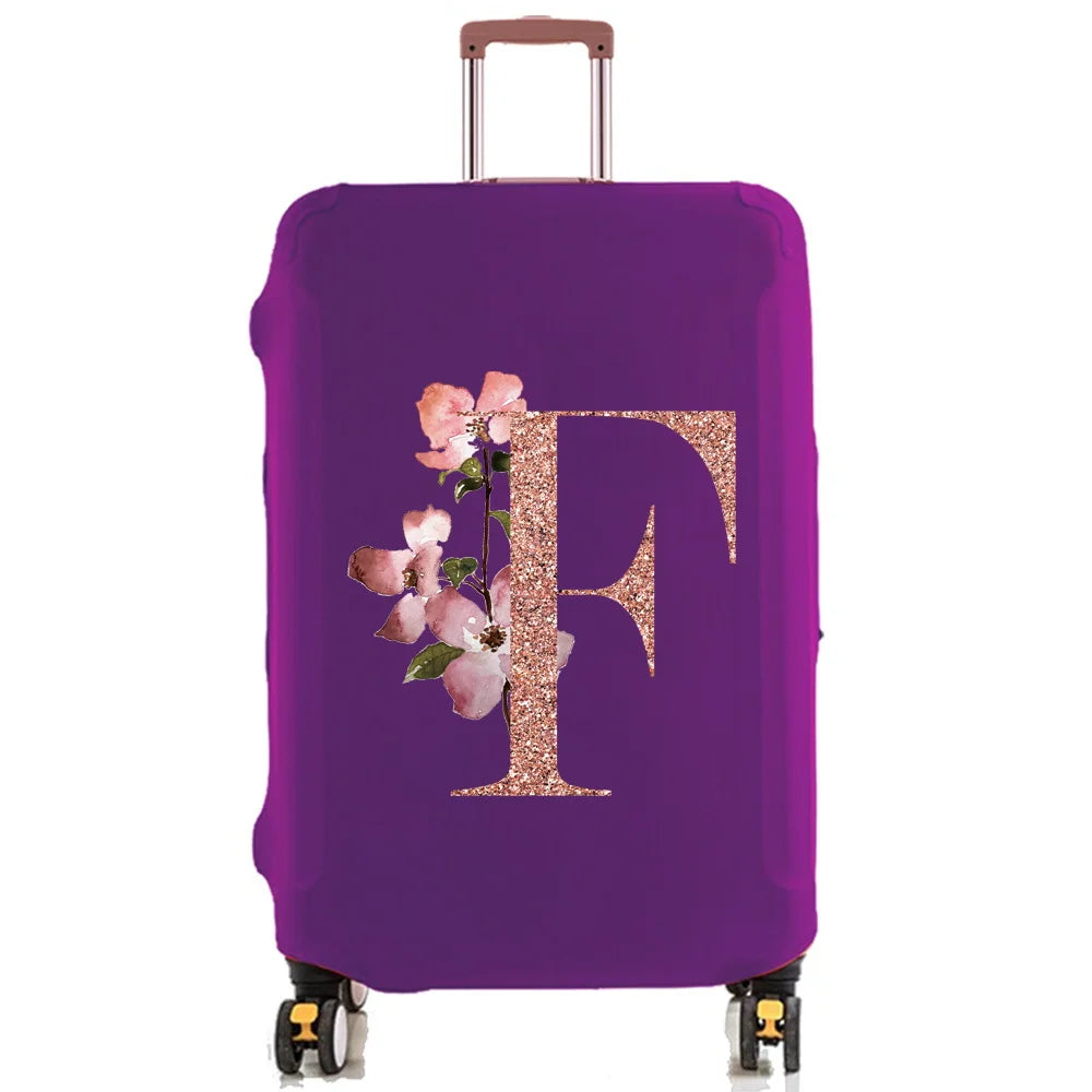 For 18-32 Inch Luggage Cover Suitcase Protector Travel Accessories Unlimited Rose Gold Stretch Fabric Dust Cover Trolley Case