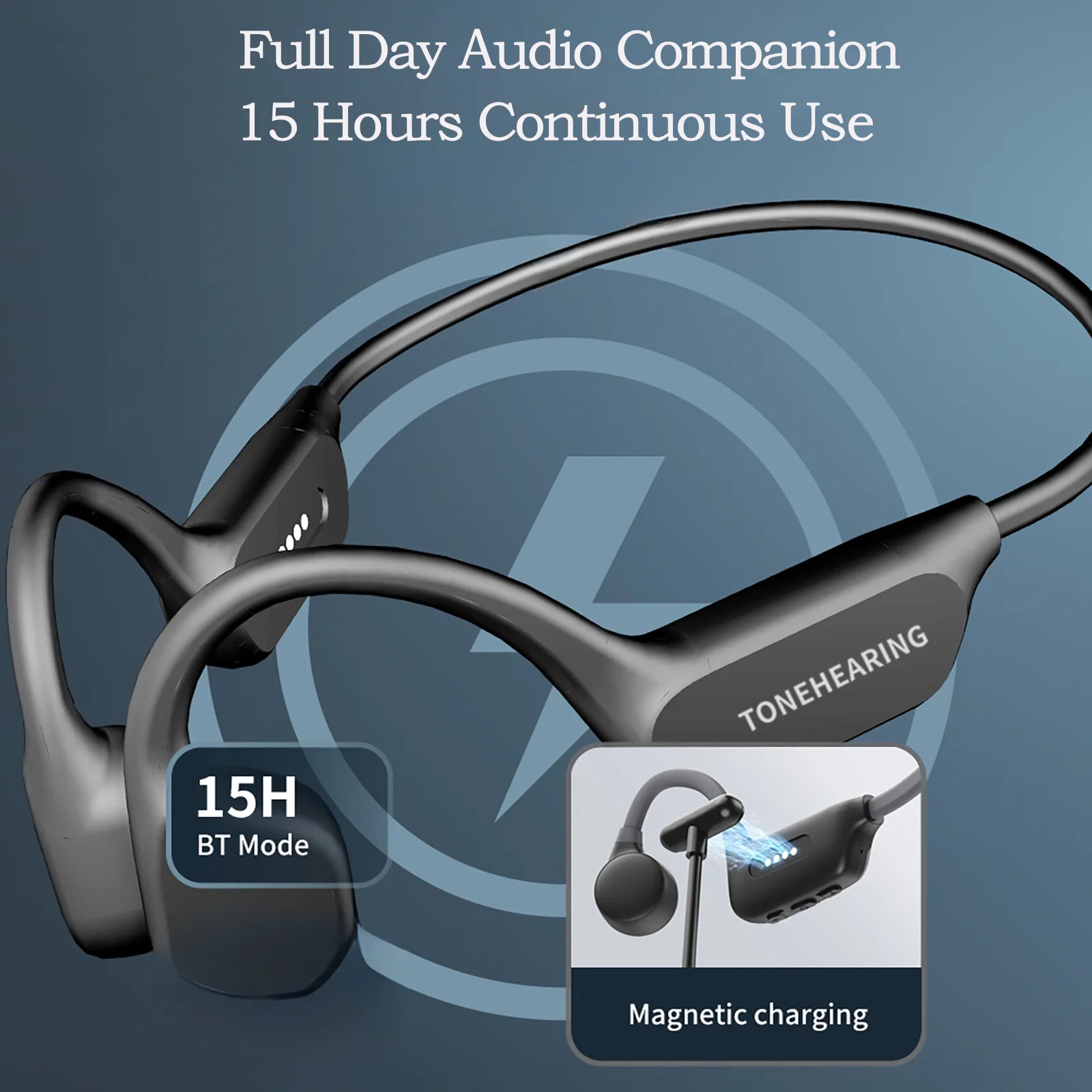 IPX6 New Waterproof Wireless Bluetooth  Noise Canceling Bone Conduction Headphones Sports Running Earphones