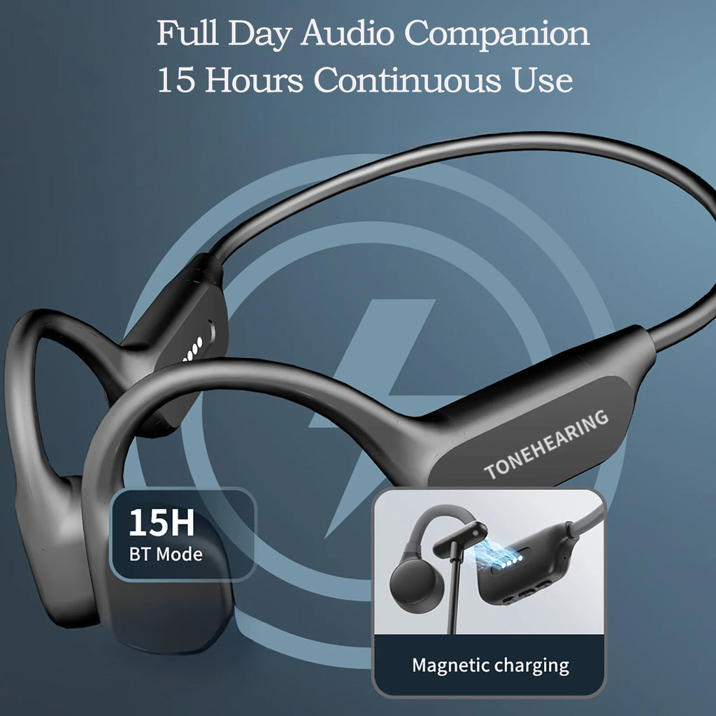 IPX6 New Waterproof Wireless Bluetooth  Noise Canceling Bone Conduction Headphones Sports Running Earphones