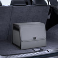 Car Trunk Organizer with 4-Point Magnetic Closure – PU Leather, Reinforced ABS Frame, Fits SUV, Sedan, and Home Use
