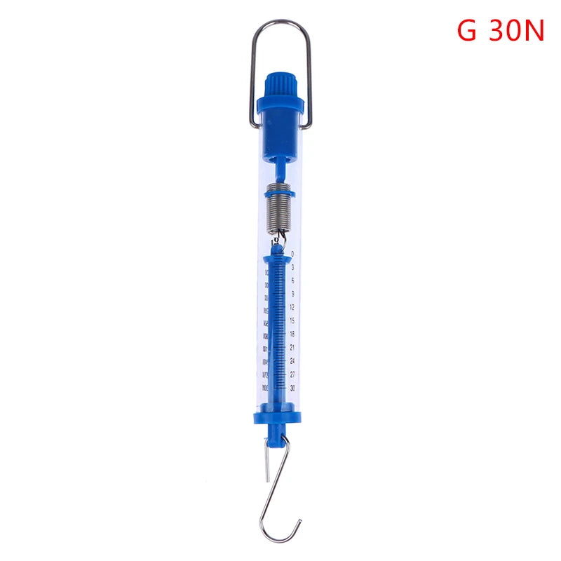 1PC Practical Newtons Spring Scale Tubular Dynamometer Plastic Transparent Body Easy Hanging For Classroom