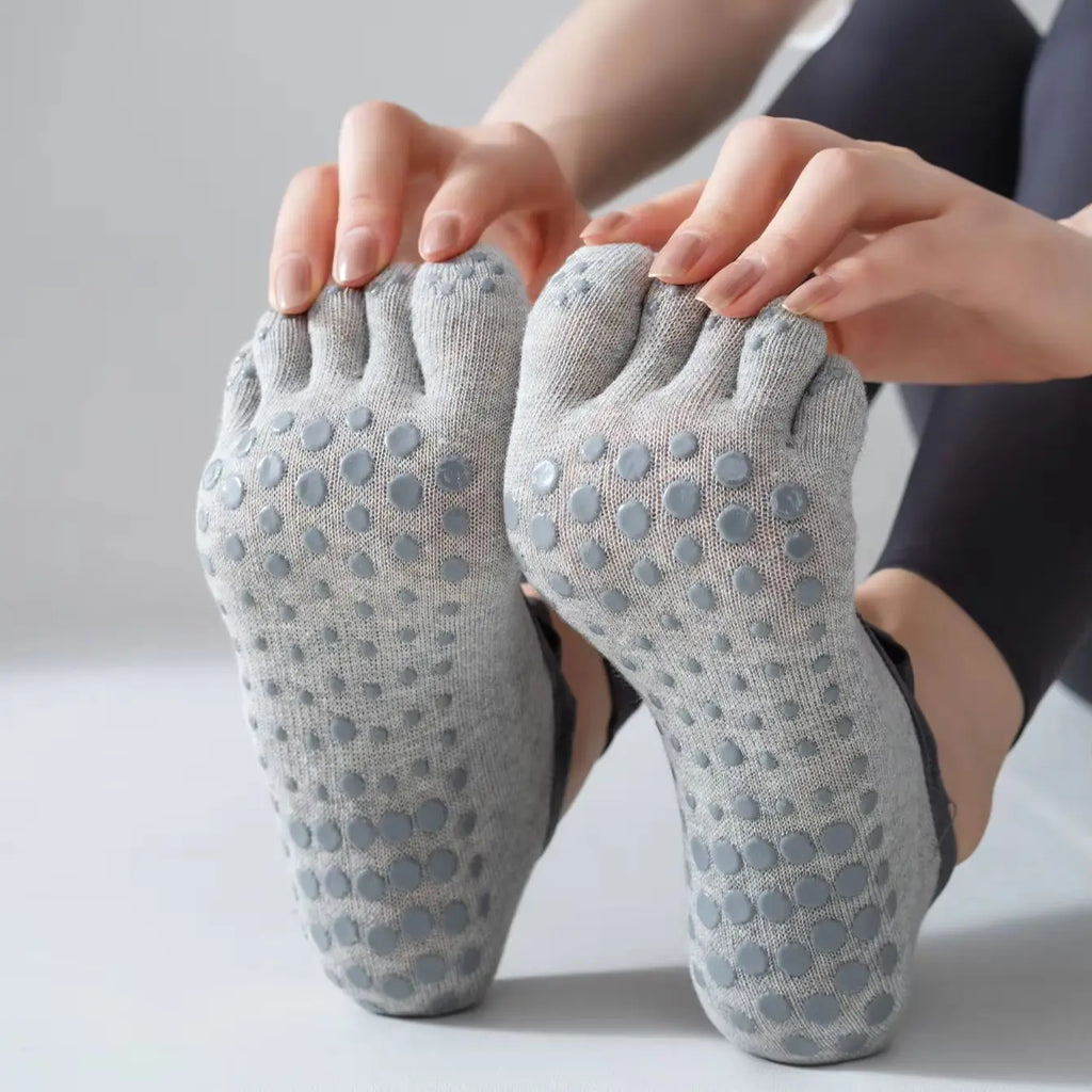 Women's gradient colored yoga non slip socks, professional non slip boat socks, Pilates breathable sports fitness socks