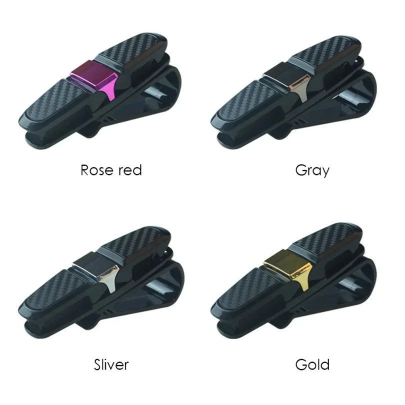 Car Glasses Case Auto Sun Visor Glasses Holder Sunglasses Clip Card Holder Eyeglasses Accessories Car Accessories Interior