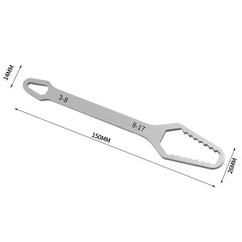 Mini Portable 10-in-1 Hexagonal Metal Bone Wrench Tool High-Quality Multi-Purpose Wrench for 6-15 mm Inner Hole Bicycle Repair