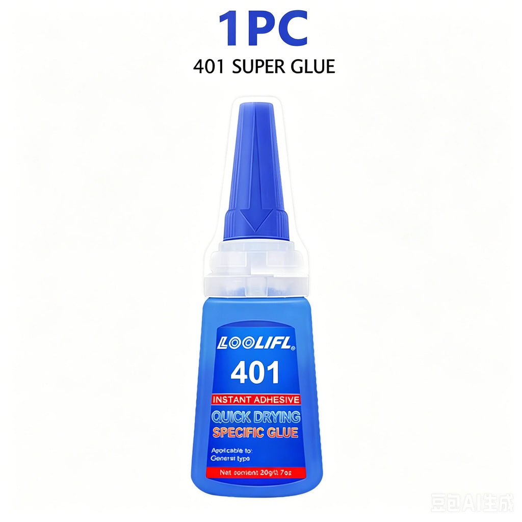 401 Instant Glue: Shoe Glue, Fast-Curing Waterproof Strong Adhesive for Rubber, Wood, Glass, Daily Repair