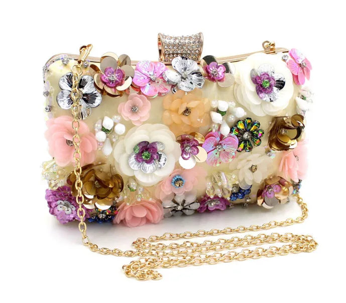 New High-end Flower Dinner Bridal Evening Bag Creative High-value Flower Princess Diana Bag Clutch Purses Bolsas De Fiesta Noche