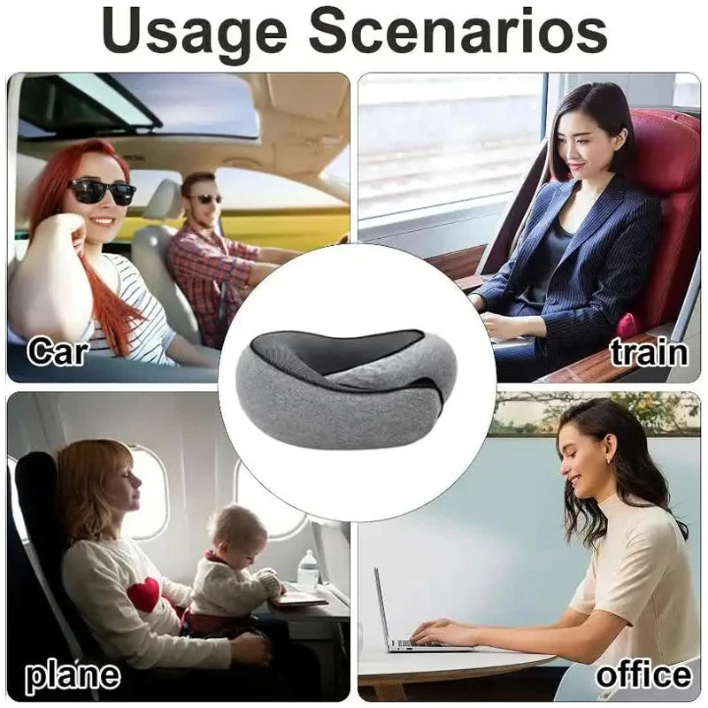 U Shape Memory Foam Neck Pillow Snail Travel Neck Pillows Portable Cervical Vertebra Airplanes Noon Break Pillow Relax