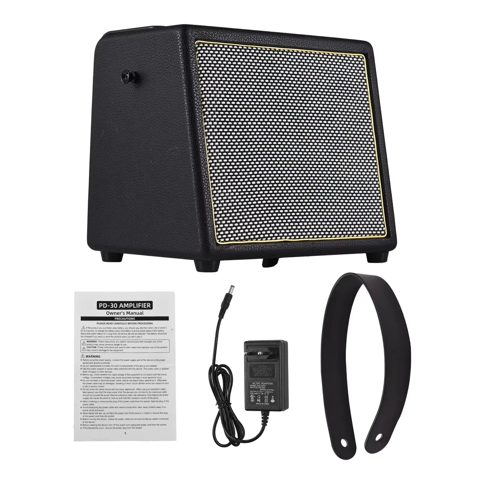 Rowin 15W PE-10S 30W PD-30 Bass Guitar Amplifier Multi-Function OTG BT Battery Buildin Combo Amp Reverb Chorus Multi effect