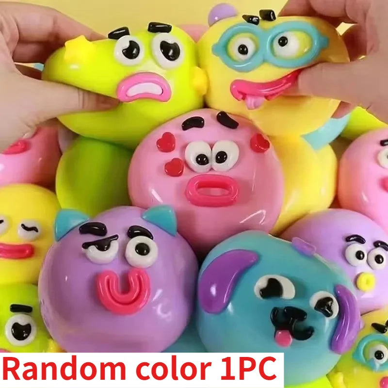 5PCS Smushers Squishy Funny Curiosities Dog Face Swap Squishy Toy Soft Moldable Cute Slow Rise Squeeze Toy Relaxing Sensory Gift
