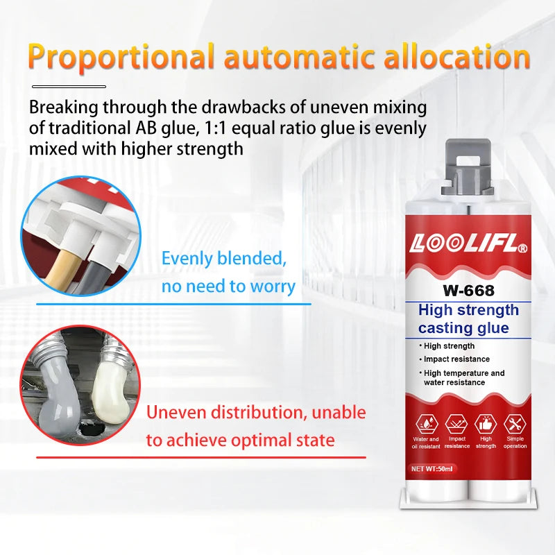 Metal Repair Glue, 1.76 oz Waterproof Epoxy Casting Adhesive, The Strongest Welding and Liquid Filler for Metals,Stainless Steel