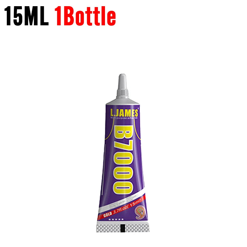 T7000 Black Soft Adhesive Universal Glue for Computer Cell Phone Touch Screen Repair Anti-Vibration Frame 15/50/110ML T-7000