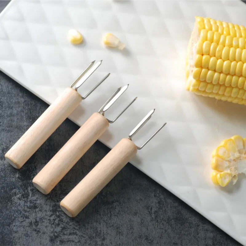 Camping Fruit Fork Fishing Barbecue Tourism Picnics Food Corn fork BBQ Outdoor Skewer Household Metal Fork Grilled Sausages 2/16